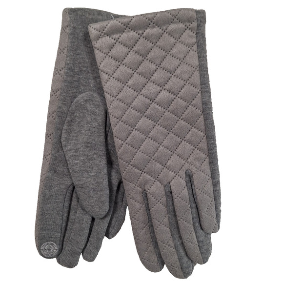 LA Express Mens Light Gray Gloves W/Touch Screen Compatible Fingertips, M/L, NWT - Picture 1 of 5